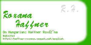 roxana haffner business card